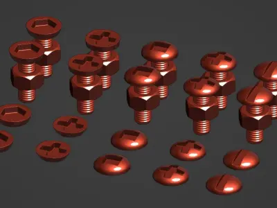 Tornillos - vis - screws 3D model