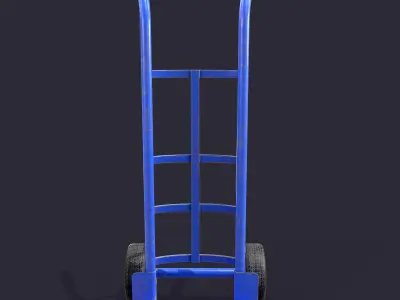 Hand Truck Low-poly 3D model 7