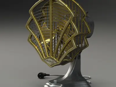 Art Deco Desk 1920s 3D model