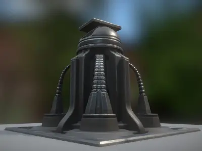 Animated Tower Low-poly 3D model