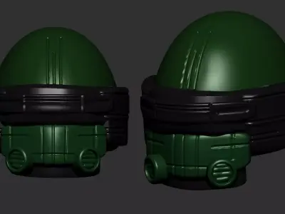 helmet high poly sculpt 3d printable ver 7 3D model 3D model 5