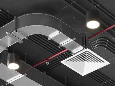 Ventilation system set 01 3D model