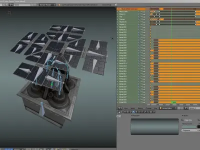 Rigged Solar Power Tower  - Free Download Free low-poly 3D model