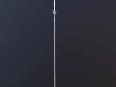Spear lowpoly sword Free low-poly 3D model