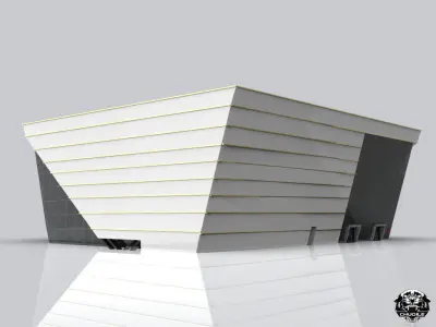 Modern Building Low-poly 3D model buy