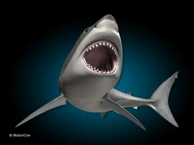 Great White Shark 3D model 11