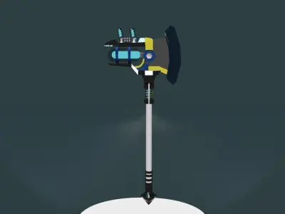 V-Axe Sci-Fi weapon ver gamma ready Free 3D model