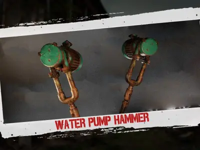 Apocalyptic Weapons Low-poly 3D model buy