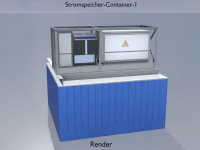 Power storage container 1 Low-poly 3D model