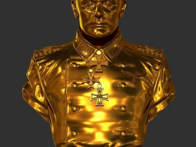 Reich Fieldmarschall Hermann Goring 3D Bust 3D model