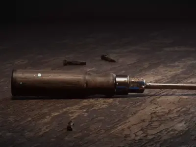 Worn Realistic Screwdriver Hero Object VFX Production Ready Texture