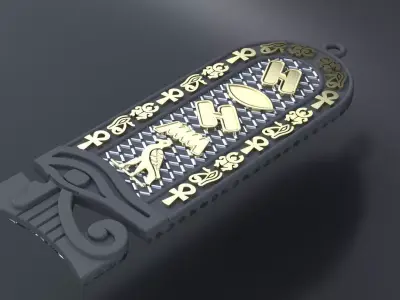 Egyptian-style pendants 3D print or CNC model  3D print model
