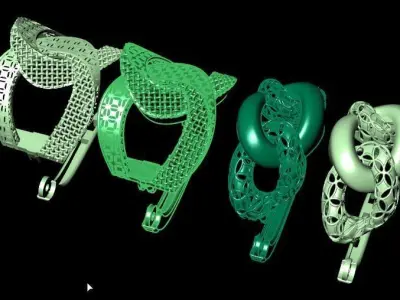 Two earrings part 5  3D print model