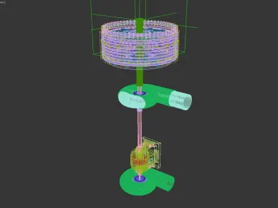 Hydropower Francis Turbine Generator  3D model