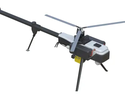 Vapor 55 MX electric helicopter Low-poly 3D model
