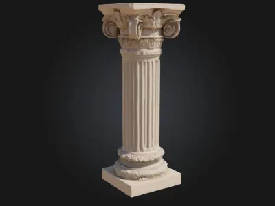Corinthian Elegance  Classical Beauty in Architectural Detail 3D model