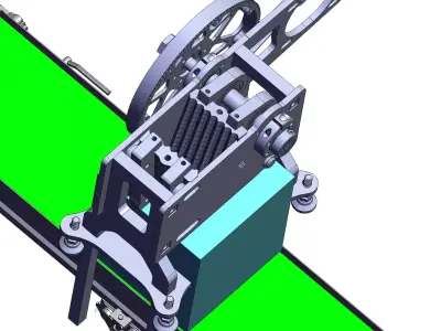 Automatic feeding and unloading crusher 3D model