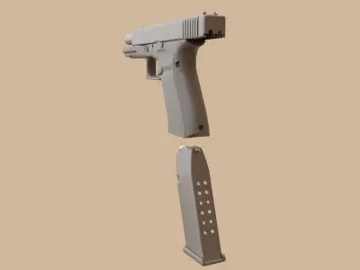glock 20 Low-poly 3D model