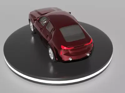 Voiture realiste low-poly 3D model