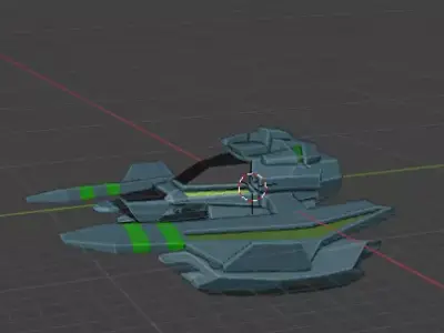 Spaceship Free low-poly 3D model buy