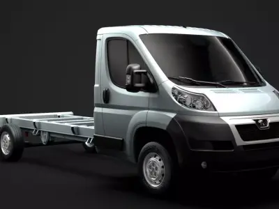 Peugeot Boxer Manager Chassis Truck Single Cab 4300WB 2014 3D model