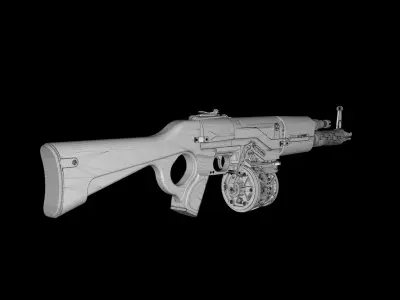 Vanil Babochka AK470 Space Rifle 3D model