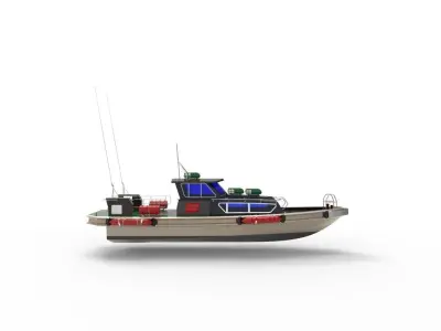 Aluminium Patrol Boat 1 3D model