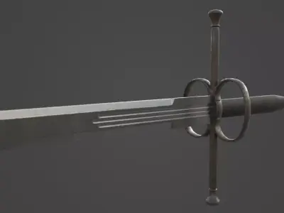 Two-handed Sword - Gameready Asset Low-poly 3D model
