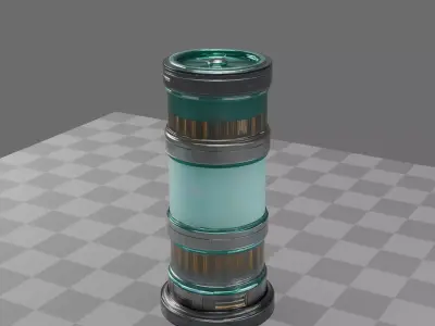 Sci-Fi Reactor Core Cylinder 3D model