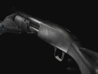 Mossberg 590 Shockwave Shotgun Pack Low-poly 3D model