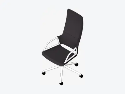 Chair - Conference - Worksmart - 5 Star Castors Low-poly 3D model buy