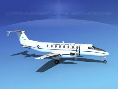 Beechcraft C-12J Huron US Navy 3D model