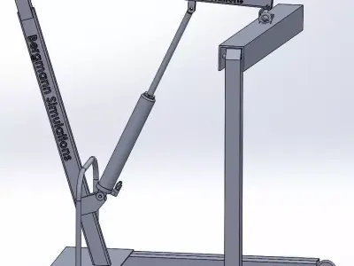 boom lift hydraulic Winch solidworks  3D model