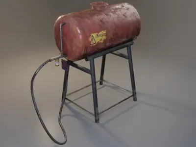 Air Tank  Game Asset Low-poly 3D model