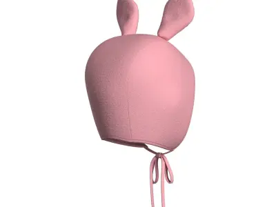 Kids Rabbit Beanie 3D model