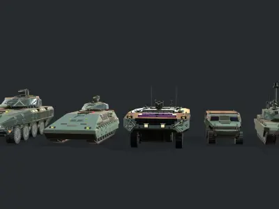 Tanks For RTS Game Pack 2 Low-poly 3D model