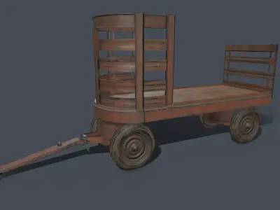 Industrial Trolley Free low-poly 3D model