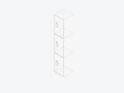 Locker - Resin - Locka - Classic Extra - Triple Tier Low-poly 3D model