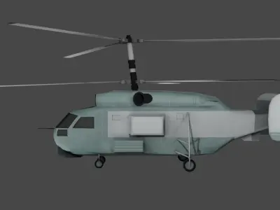 Military Helicopter ka27 Low-poly 3D model