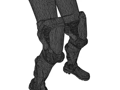 Futuristic Cybernetic Leg 3D Model 3D model purchase