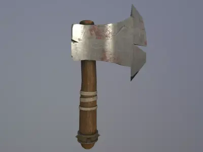 Small Viking Axe  Low-poly 3D model