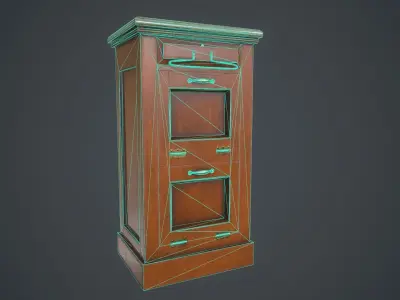 big bang theory Cabinet 01 Low-poly 3D model purchase