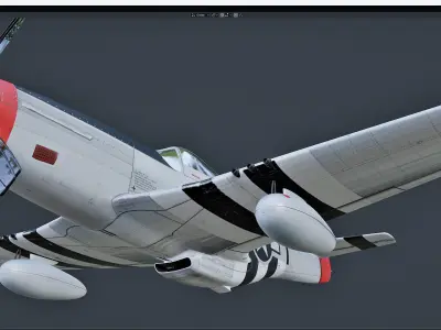 P51 Mustang US fighter pane Free 3D model