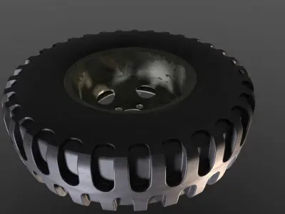 Truck Wheel Low-poly 3D model by sdivin09