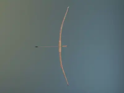 Low-poly Long Bow Low-poly 3D model