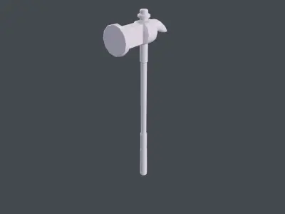 Hammer earphone Low-poly 3D model