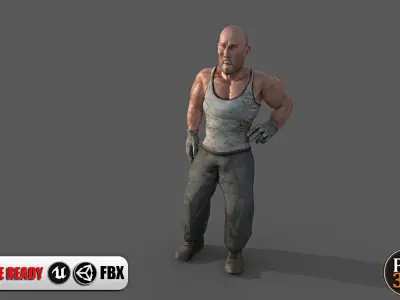 Human Male Character  UE4 Unity3D Free low-poly 3D model