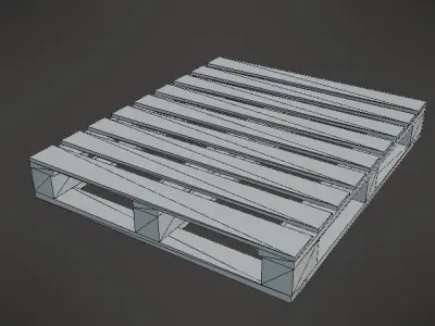 Wood Pallet - PBR Low poly Low-poly 3D model