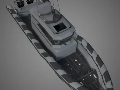 Tactical Rib boat 3D model
