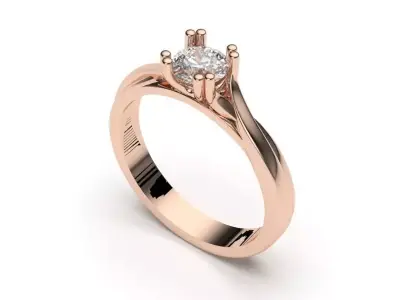 solitaire with ring sizes  8 part S53 3D print model